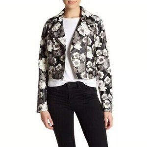 Sam Edelman - Floral Moto Jacket - Vegan Leather - NWT